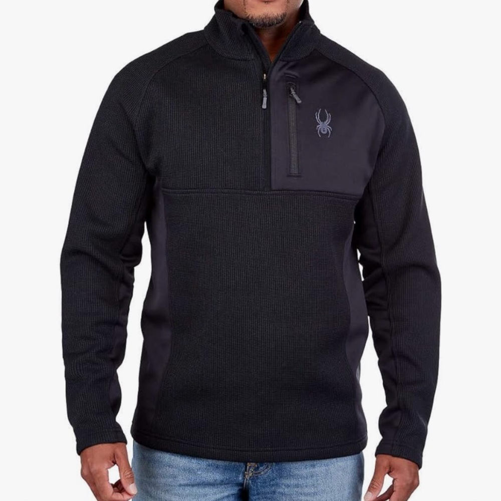 Spyder Gait Half Zip Black Jacket Sz XL